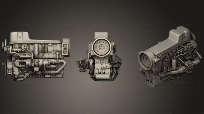 Автомобили и транспорт (Двигатель грузовика, CARS_0353) 3D модель для ЧПУ станка